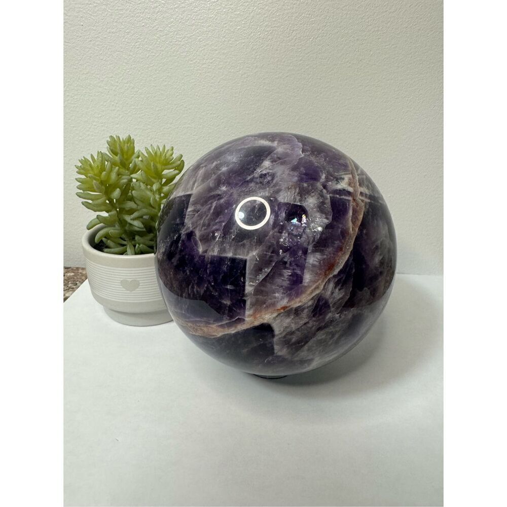 Dream Amethyst Chevron Sphere (huge)